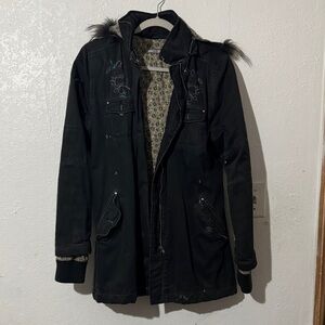 Y2K parka long jacket